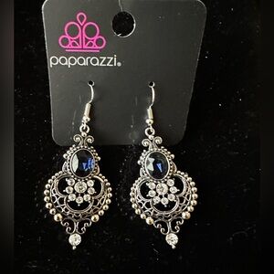 3/15 mix and match Paparazzi Silver and Blue Dangle Earrings